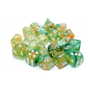 Chessex 16mm W6 - Nebula TM Spring/white Luminary Dice Block™ (12 dice)