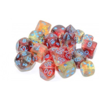 Chessex Set 10x W10 - Nebula TM Primary/blue Luminary (10 Würfel)