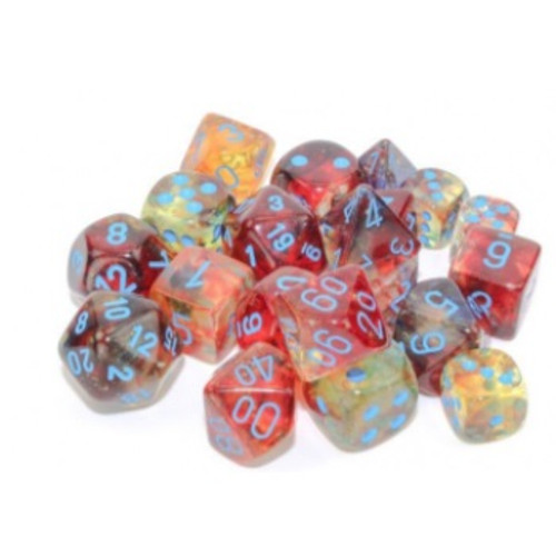 Chessex 16mm W6 - Nebula TM Primary/blue Luminary Dice Block™ (12 dice)
