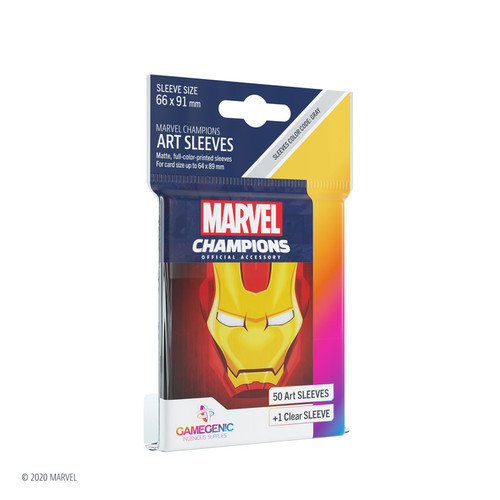 MARVEL CHAMPIONS Art-Sleeves - Iron Man, 66 mm x 91 mm (50 Stück)