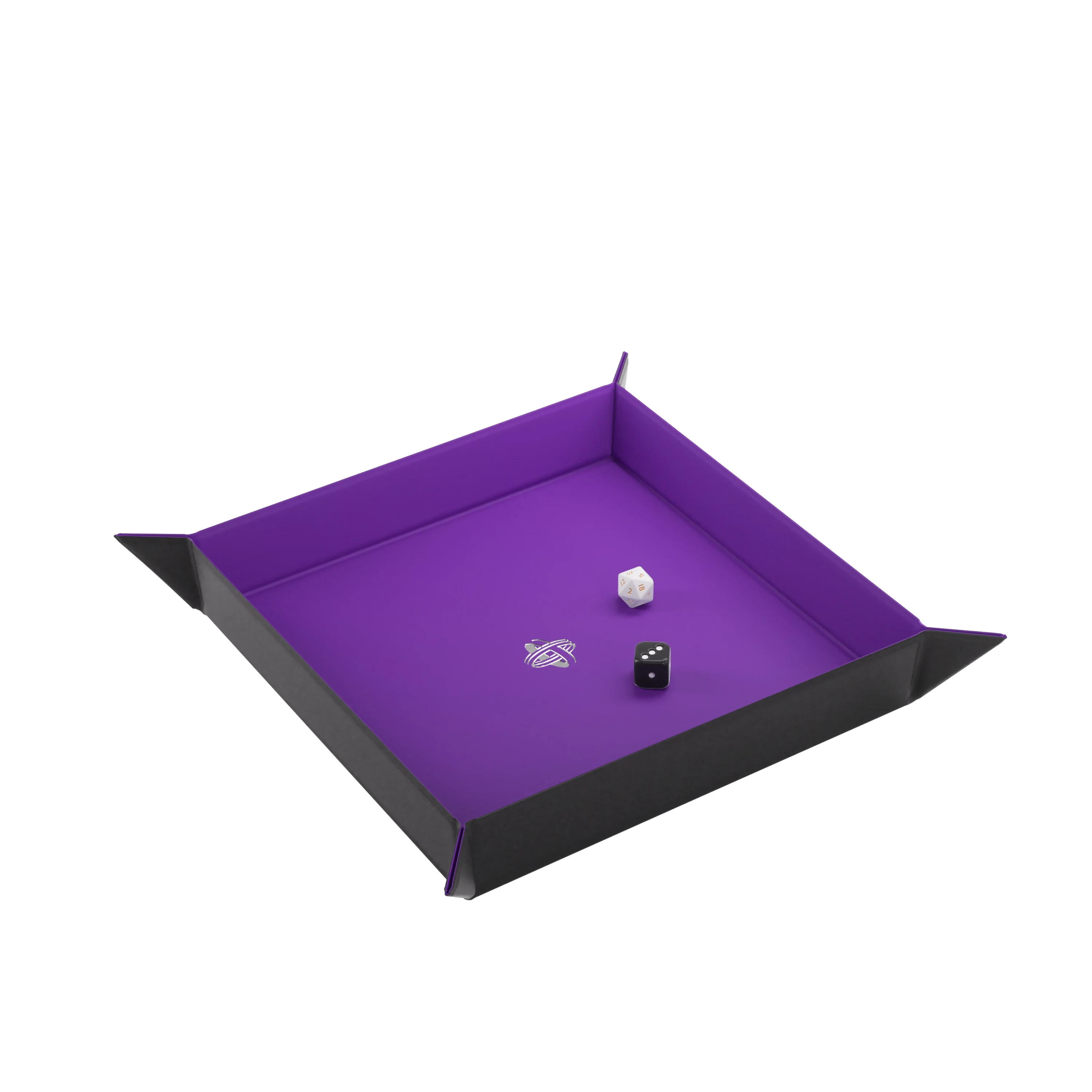 Magnetic Dice Tray Square Black&Purple (Würfelteller)