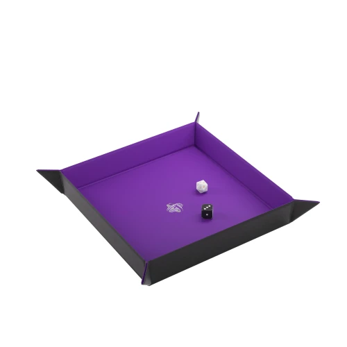 Magnetic Dice Tray Square Black&Purple (Würfelteller)