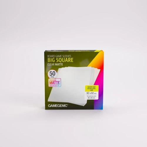 Board Game Sleeves - Big Square - Clear Matte