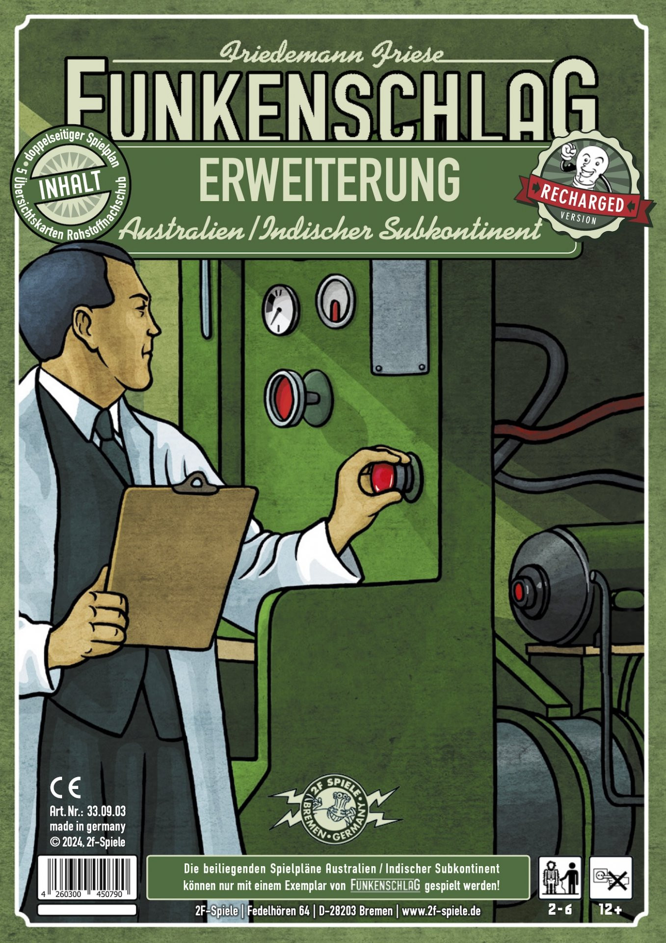Australien/Indischer Subkontinent - Funkenschlag (Recharged Version) (9. Erweiterung)