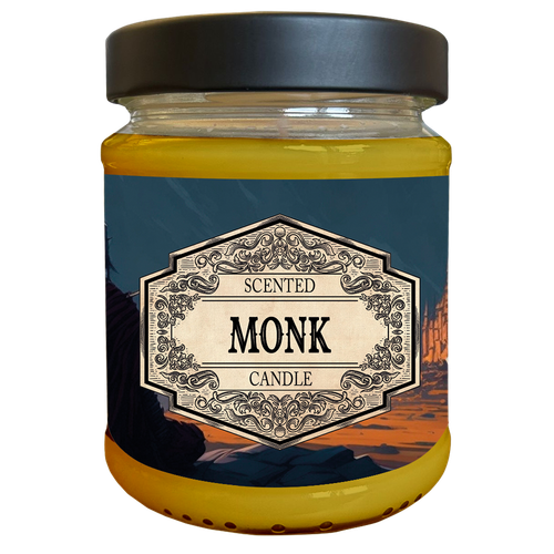 Scented Candle Monk with Surprise Dice