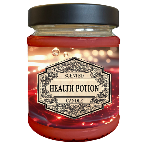 Scented Candle Health Potion with Surprise Dice