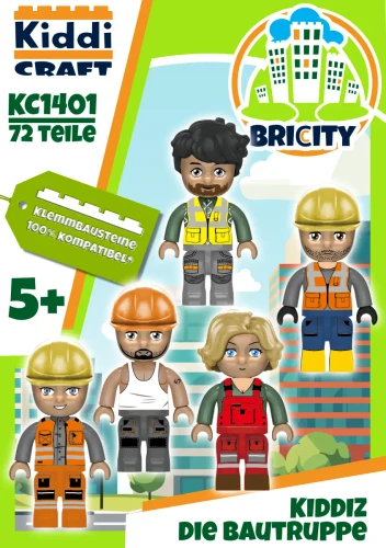 Kiddicraft KC1401 KIDDIZ Figuren-Pack Bautruppe