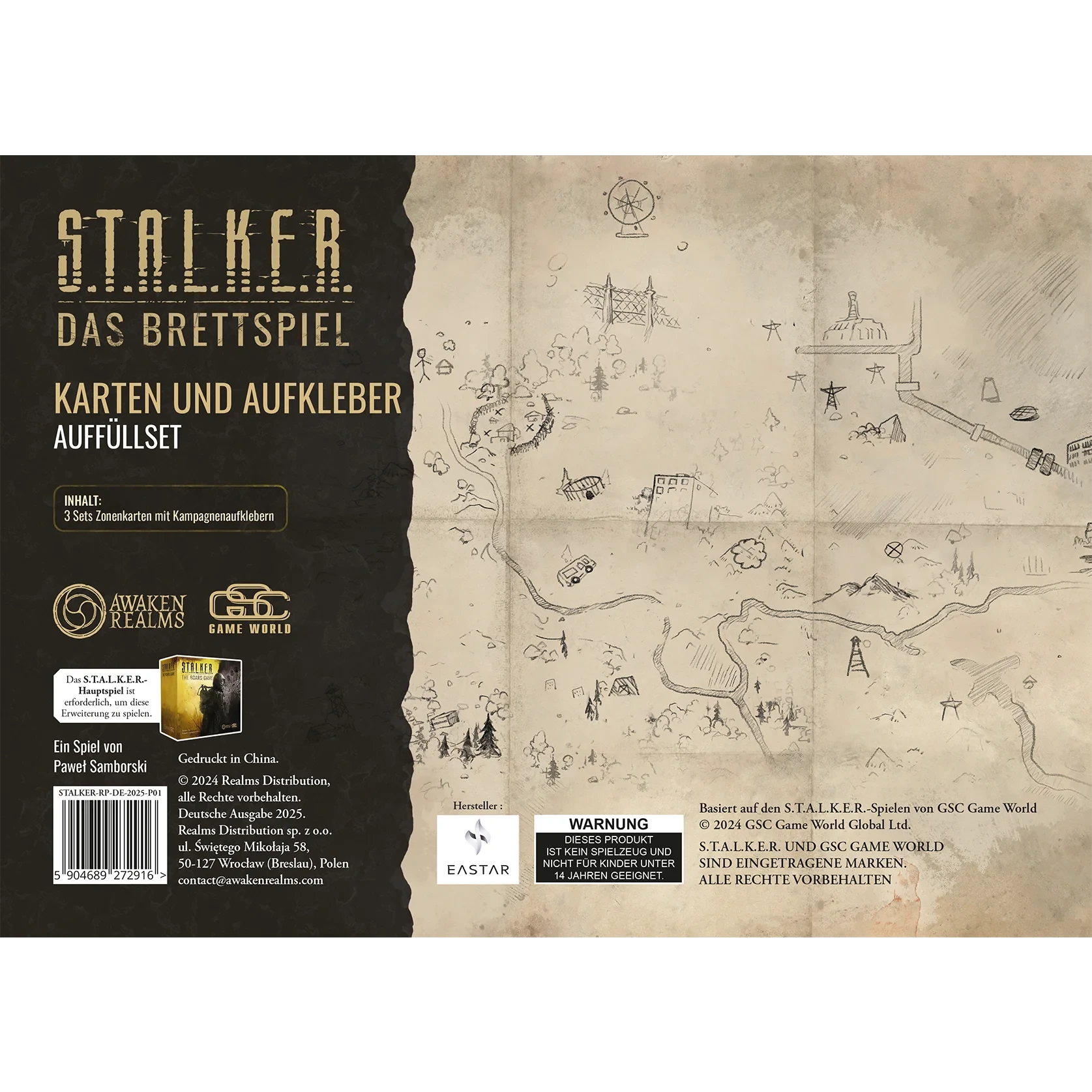 Karten und Aufkleber Auffüllset - STALKER: Das Brettspiel (Erweiterung)