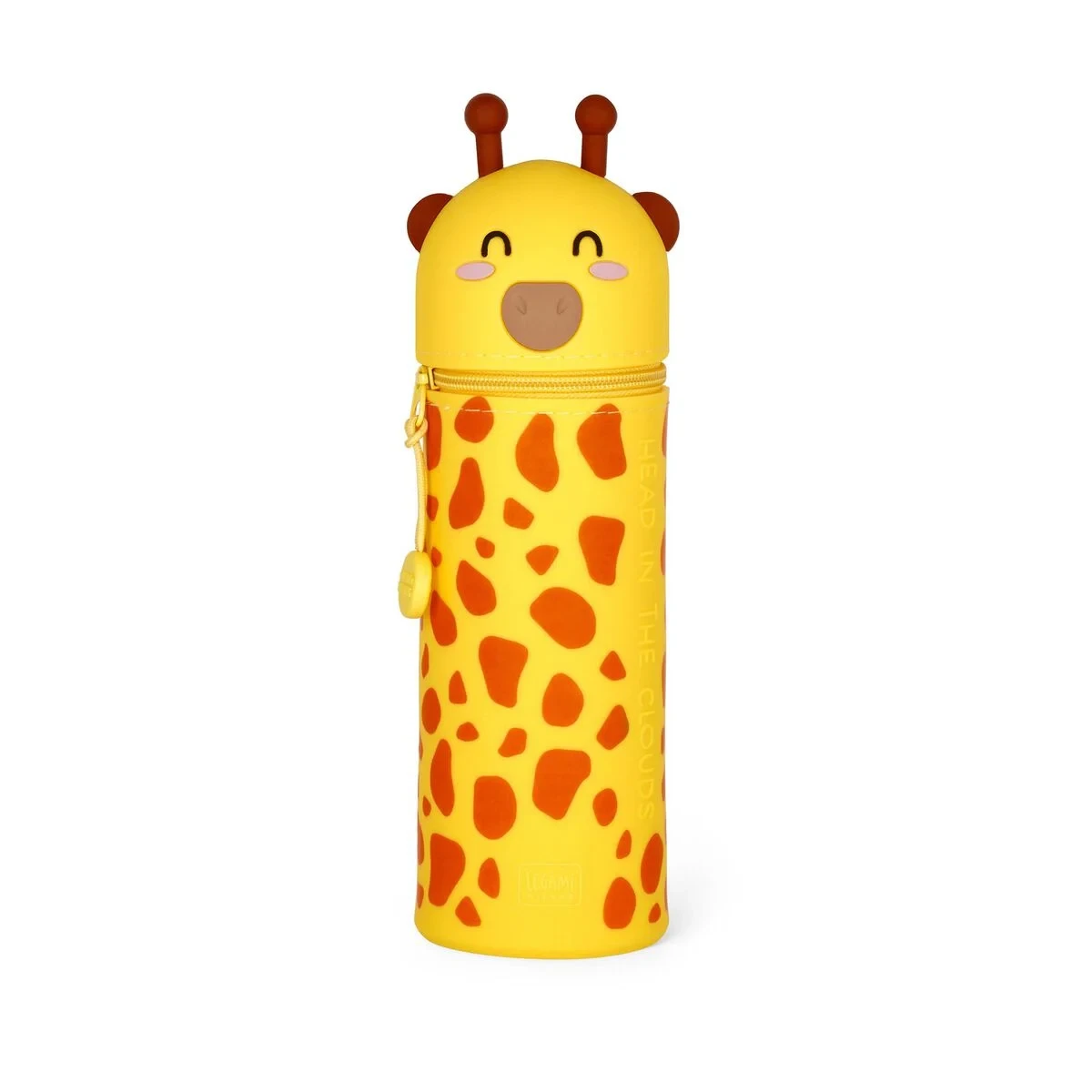 2-in-1-Federmäppchen aus Silikon Giraffe „Head In The Clouds“