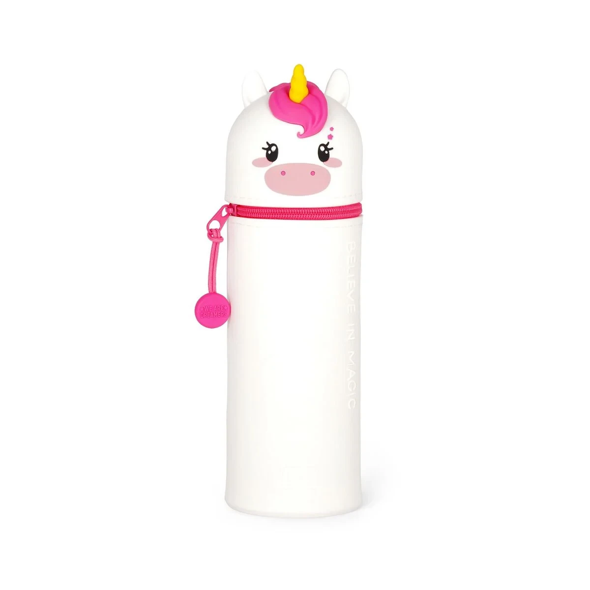 2-in-1-Federmäppchen aus Silikon Unicorn „Believe in Magic“