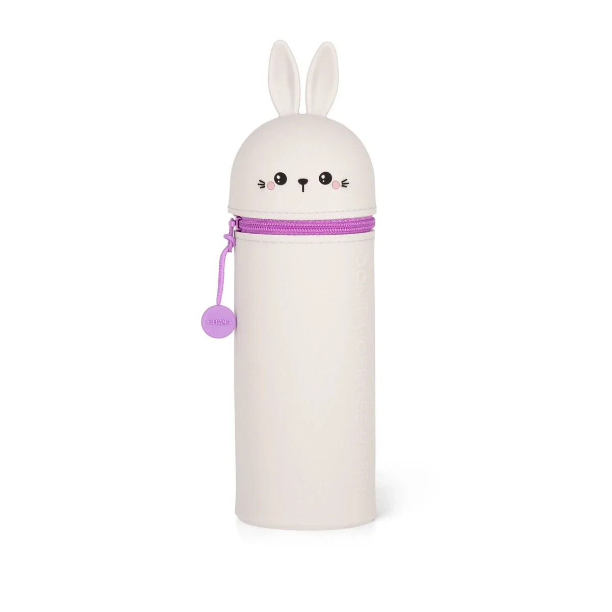 2-in-1-Federmäppchen aus Silikon Bunny „Don’t Worry Be Hoppy“