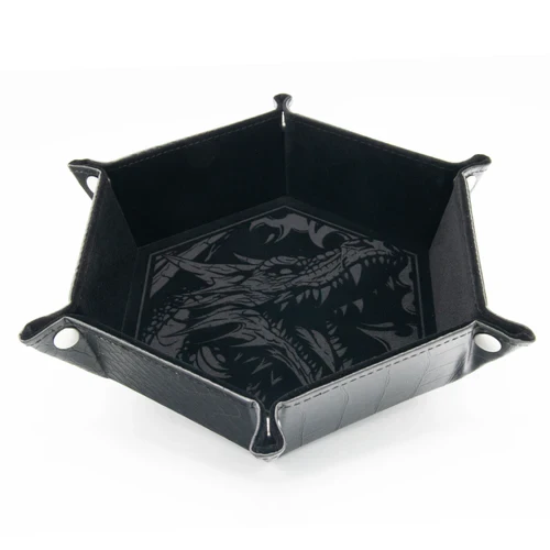 CritStones Foldable Dice Tray Dragon Skin Edition Black (Würfelteller)