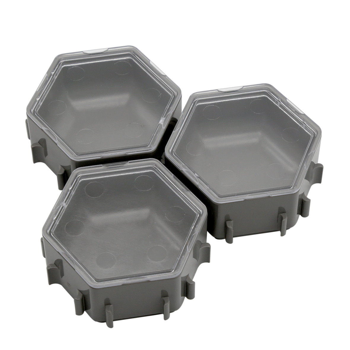 Eva & Adam STONE GREY Honeycomb Ressourcenschalen (3er-Set)