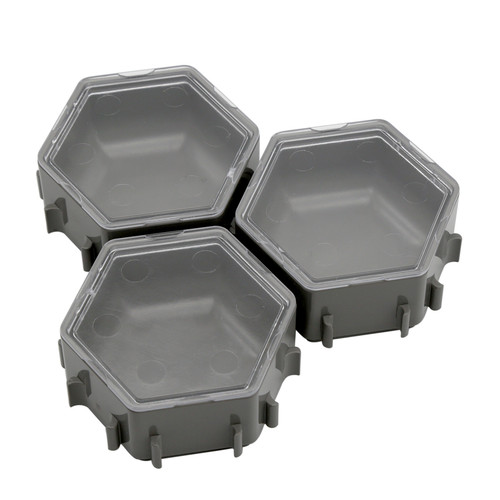 Eva & Adam STONE GREY Honeycomb Ressourcenschalen (3er-Set)